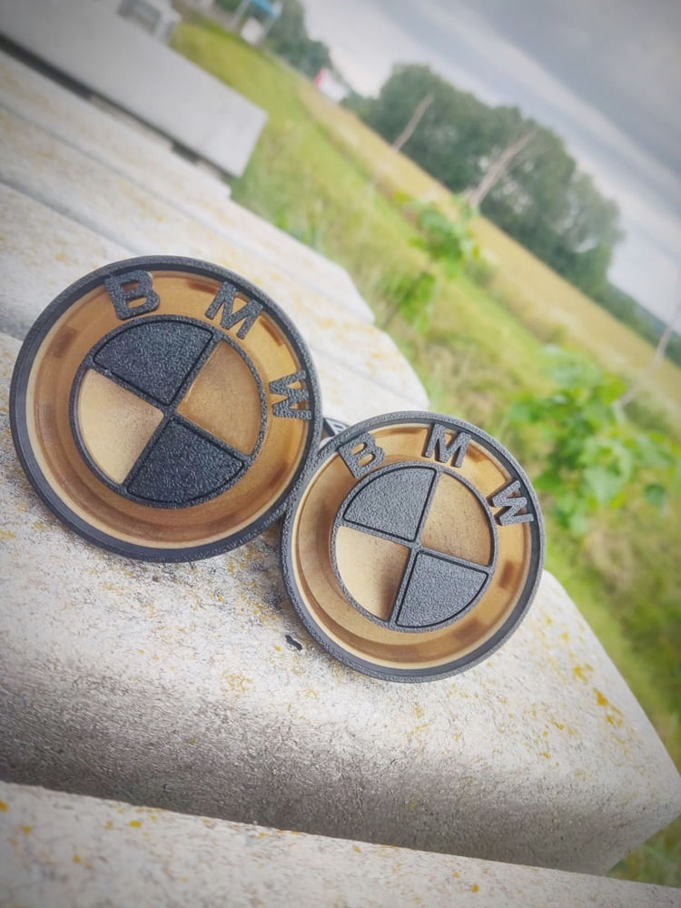Set 4 capace pentru jante BMW, diametru 68 mm, auriu-negru, efect 3D BMW-GOLD-BLACK - 4 | YEO