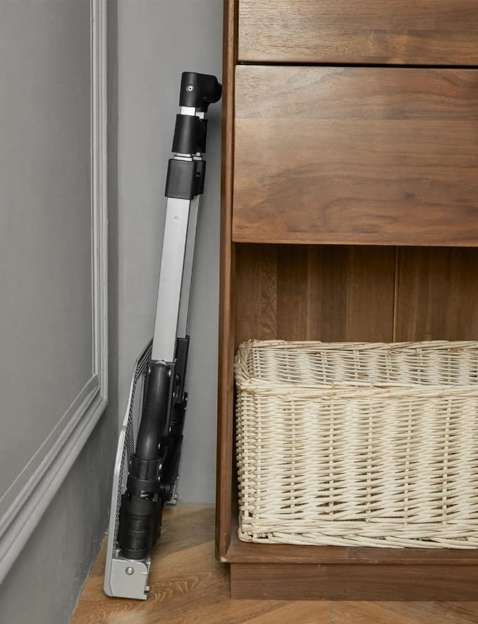 Carucior pliabil pentru transport marfa, cu coarda elastica, 75 kg, aluminiu, negru / gri, Vivo FT100 — imaginea 3