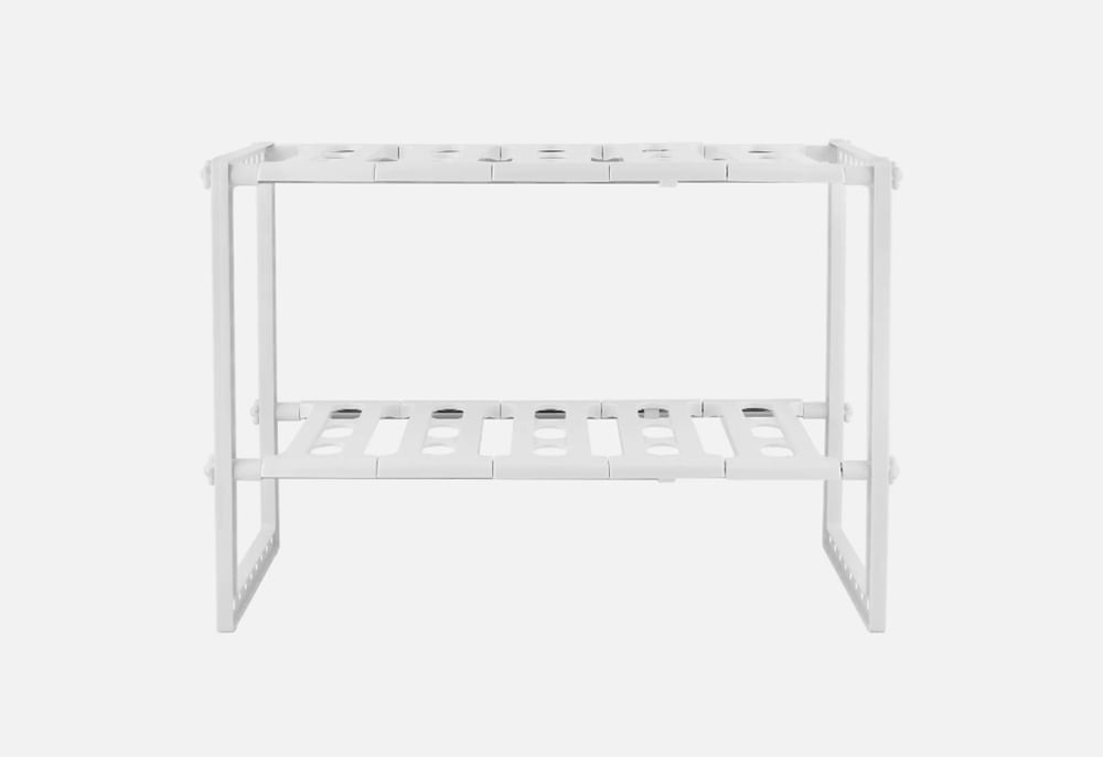 Raft ajustabil cu 2 nivele pentru spatiul de sub chiuveta, Vivo, alb, 25 x 38.5 x 43 cm, TK0121 — imaginea 3