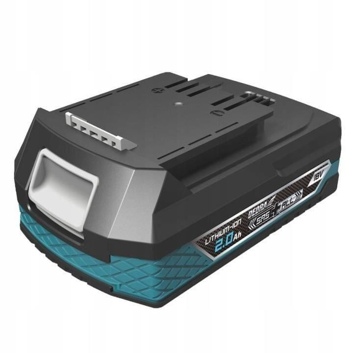 Compresor portabil, cu 2 acumulatori 2 Ah, incarcator 2x18V Li-ion, 6 L, 8 bar, SAS+ALL, Dedra — imaginea 3