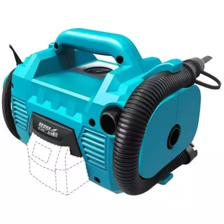 Compresor aer 18v (2Ah,4Ah,6Ah -Li-ion), 10BAR , SAS+ALL, DEDRA — imaginea 2