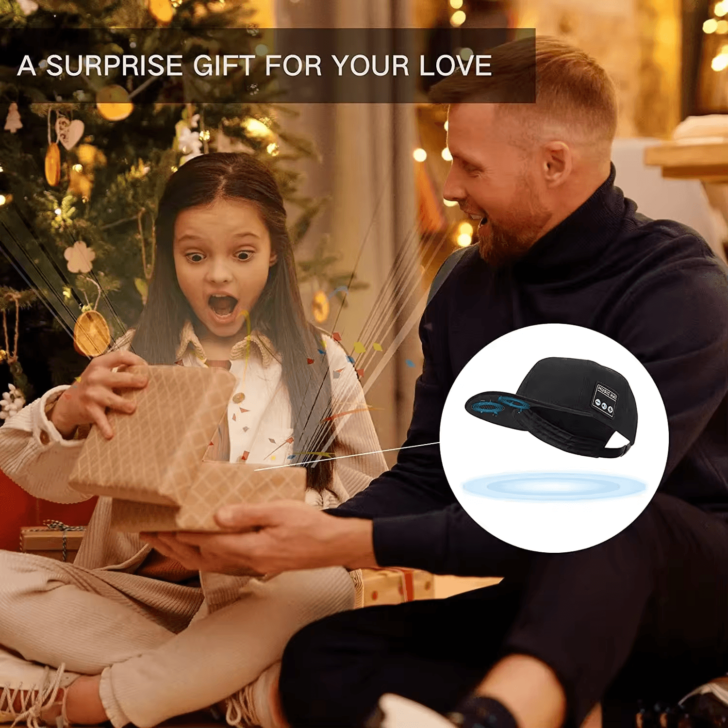 Sapca smart ,multifunctionala in aer liber cu difuzoare Bluetooth , muzica reglabila fara fir - imagine 13