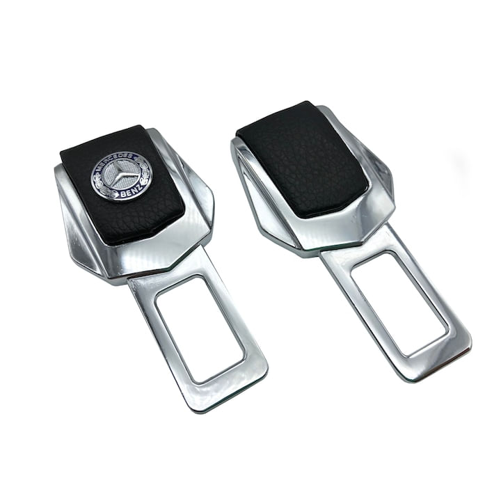 Set 2x Adaptoare Centura Siguranta Falsa MRG M1089, Piele Chrome Mercedes - 3 | YEO