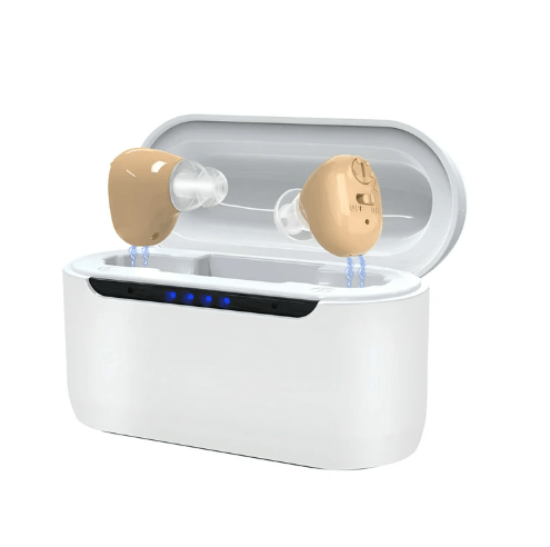 Aparat auditiv x2 NeoHGS, Sunet Clar, 50 Ore de Utilizare, incarcare rapida, operare simpla, Design Compact si usor