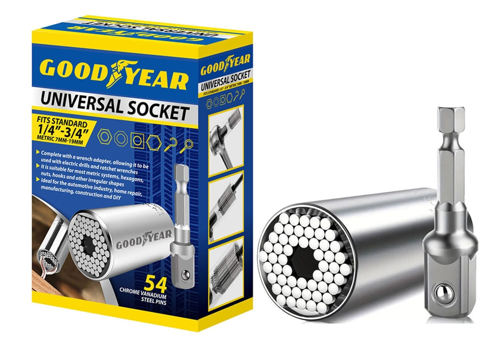 Cheie tubulara universala 1/4"-3/4", cu adaptor, Goodyear, GY901866 — imaginea 6
