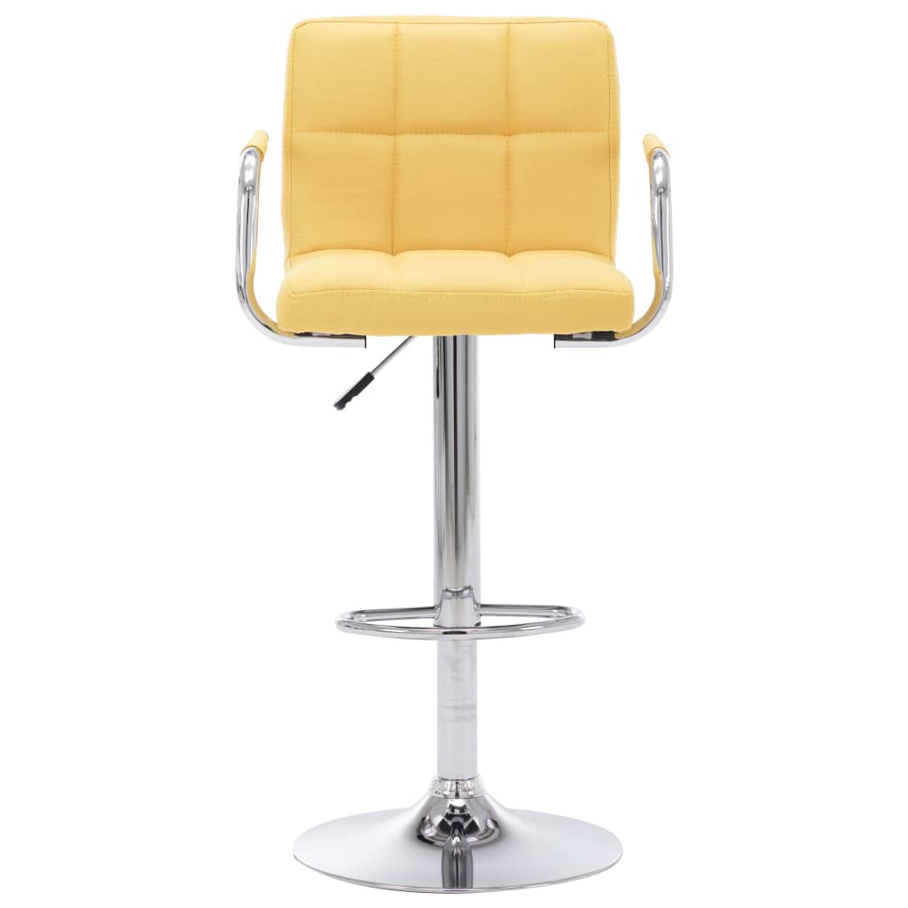 Scaun de bar, galben, material textil — imaginea 2