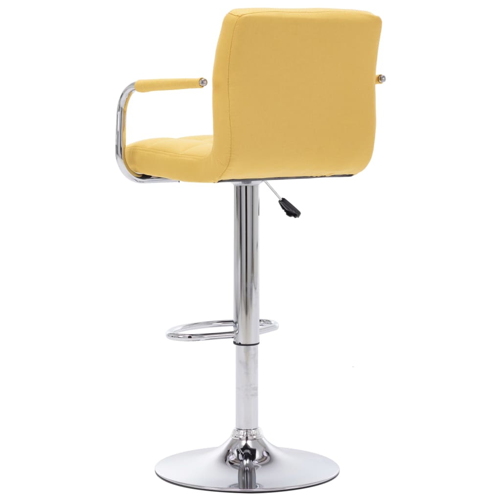 Scaun de bar, galben, material textil — imaginea 4