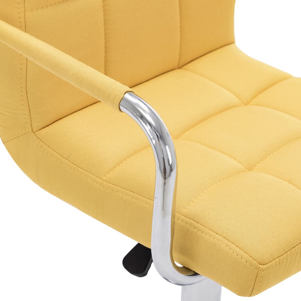 Scaun de bar, galben, material textil — imaginea 6