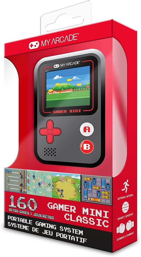 Consola portabila portabila My Arcade DGUN-3925 Gamer Mini Classic 160 in 1 negru si rosu - 1 | YEO