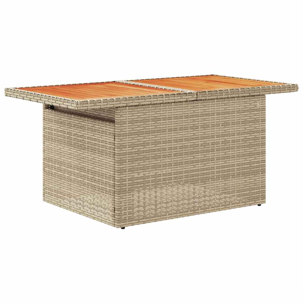 Set canapele de gradina, 8 piese, cu perne, bej, poliratan — imaginea 6