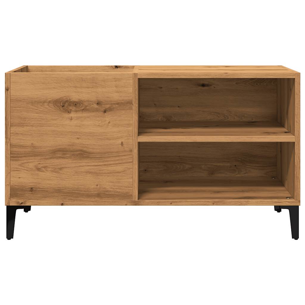 Dulap discuri stejar artizanal, 84,5x38x48 cm, lemn prelucrat — imaginea 4