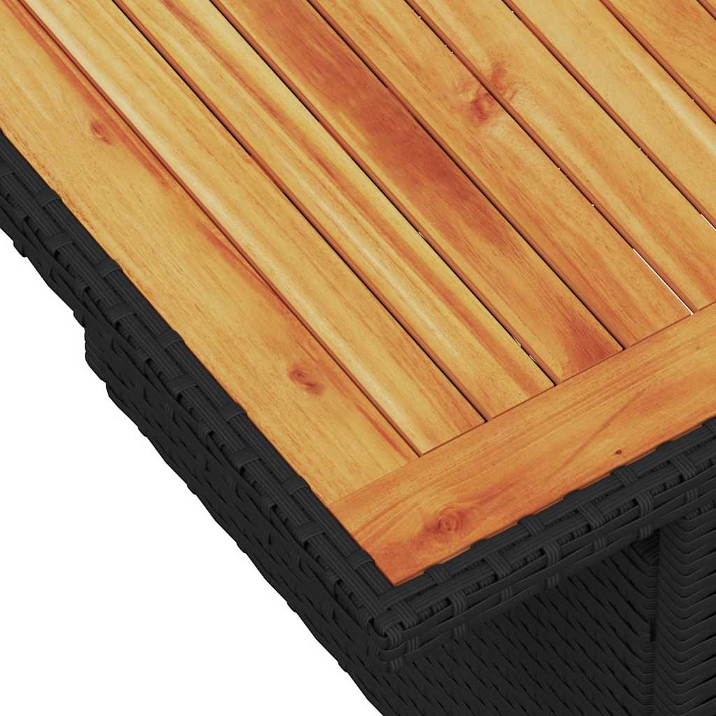 Set mobilier de gradina cu perne, 6 piese, negru, poliratan — imaginea 12