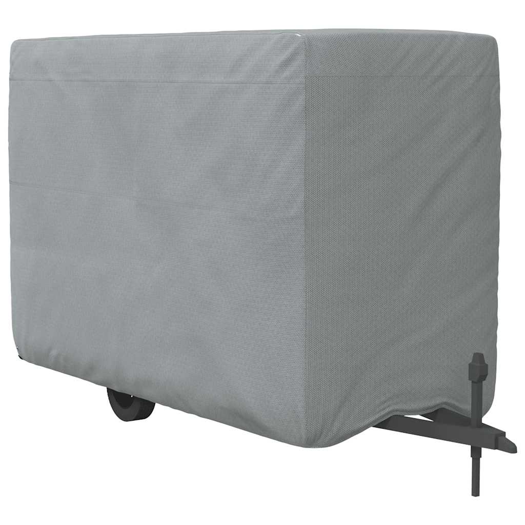 Husa remorca pentru cai gri 376x168x240 cm tesatura netesa