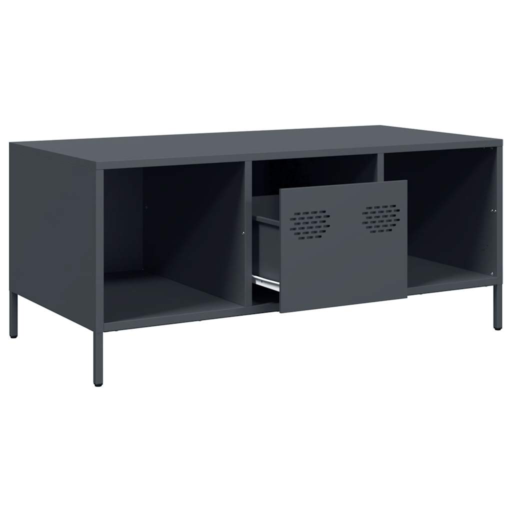 Masuta de cafea, antracit 101,5x50x43,5 cm otel laminat la rece — imaginea 5