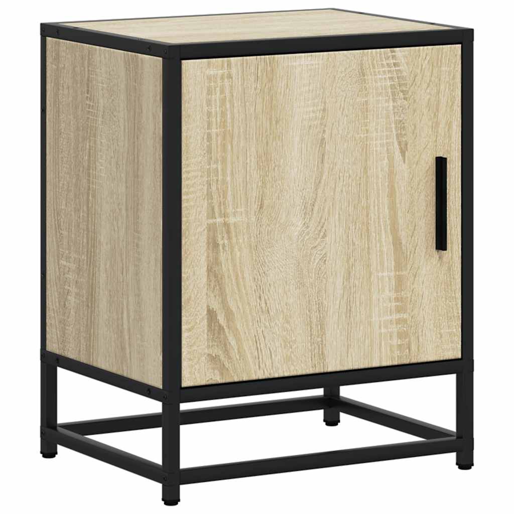 Noptiera din stejar Sonoma 40x31x50 cm lemn prelucrat si metal
