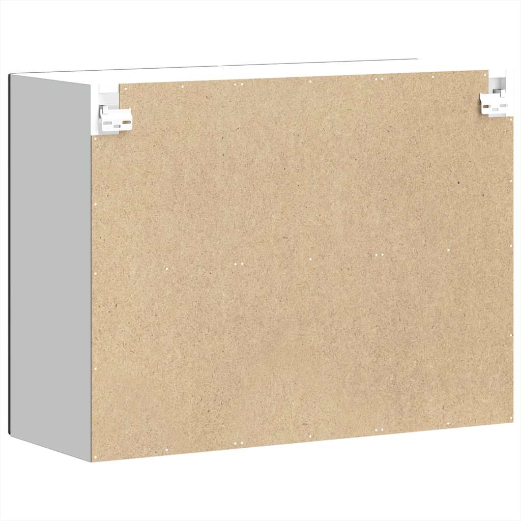 Dulap de bucatarie cu usa din sticla „Porto” negru, model 1x dulap de perete din sticlă (2 uși), mărime 80x31x60 cm — imaginea 9