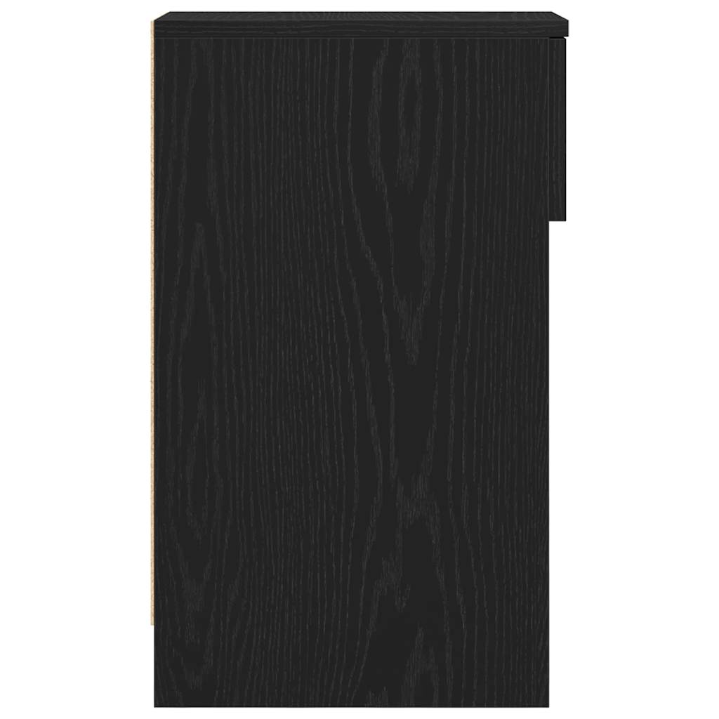 Noptiera cu sertar stejar negru 20x36x60 cm - 5 | YEO