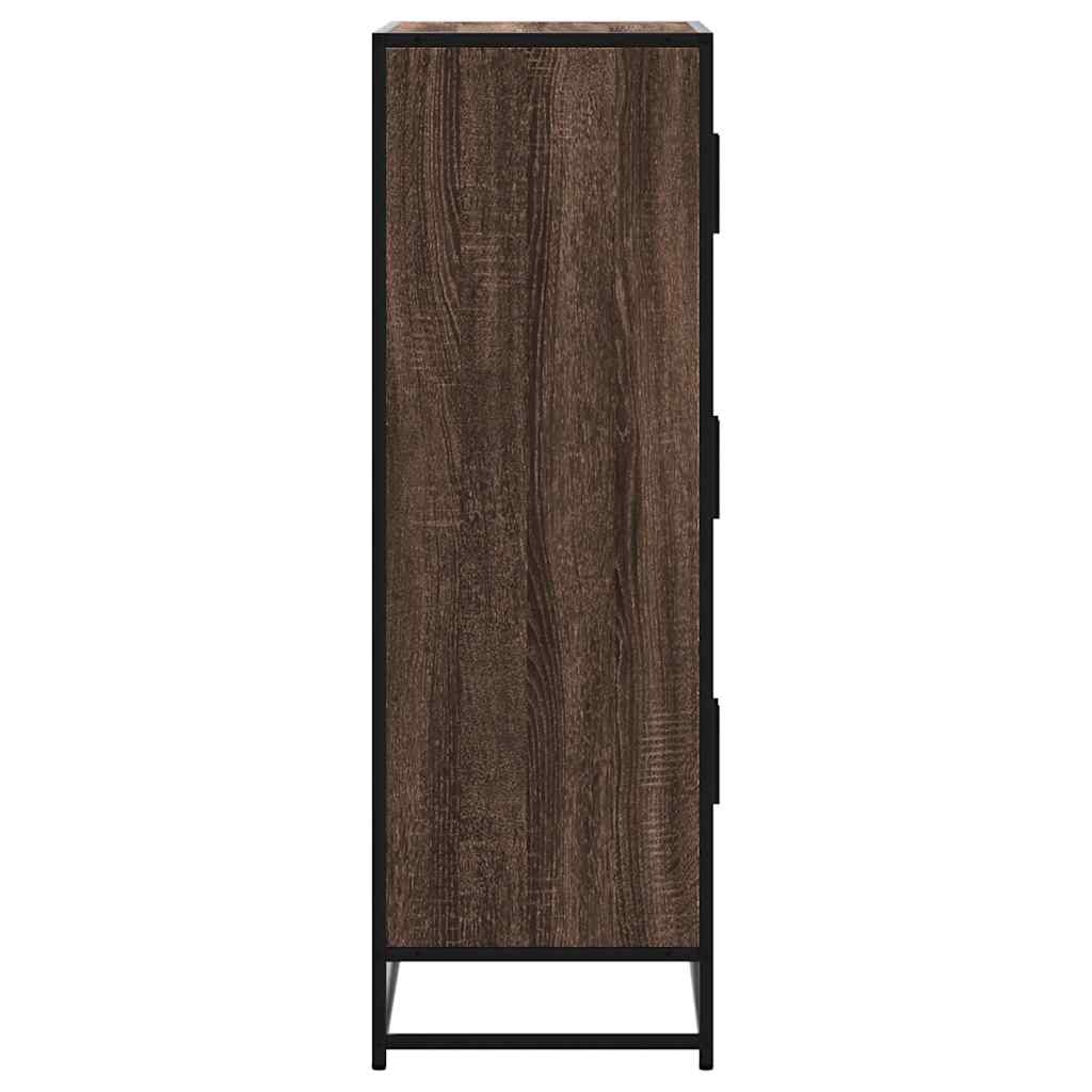 Dulapuru stejar maro 68x35x106,5 cm lemn si metal prelucrat — imaginea 5