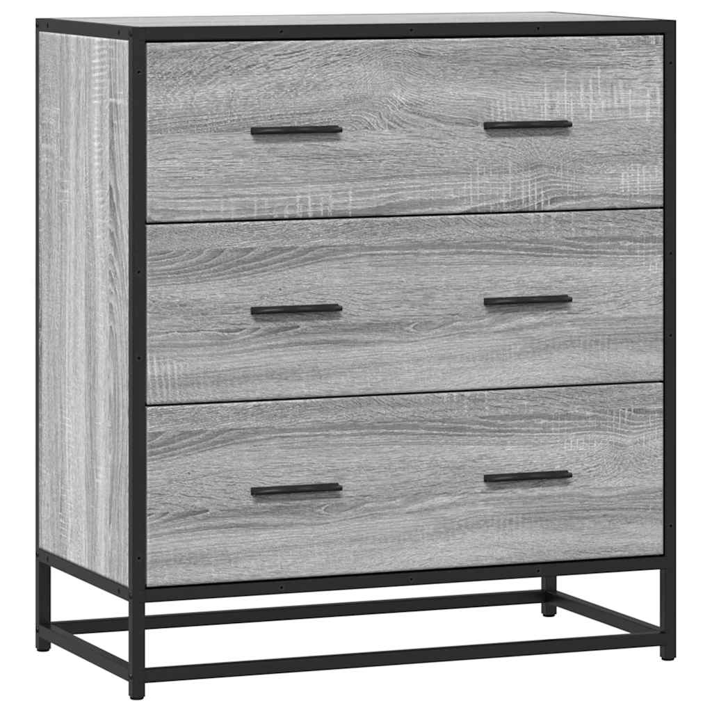Dulap, gri sonoma, 68x35x76 cm, lemn prelucrat si metal