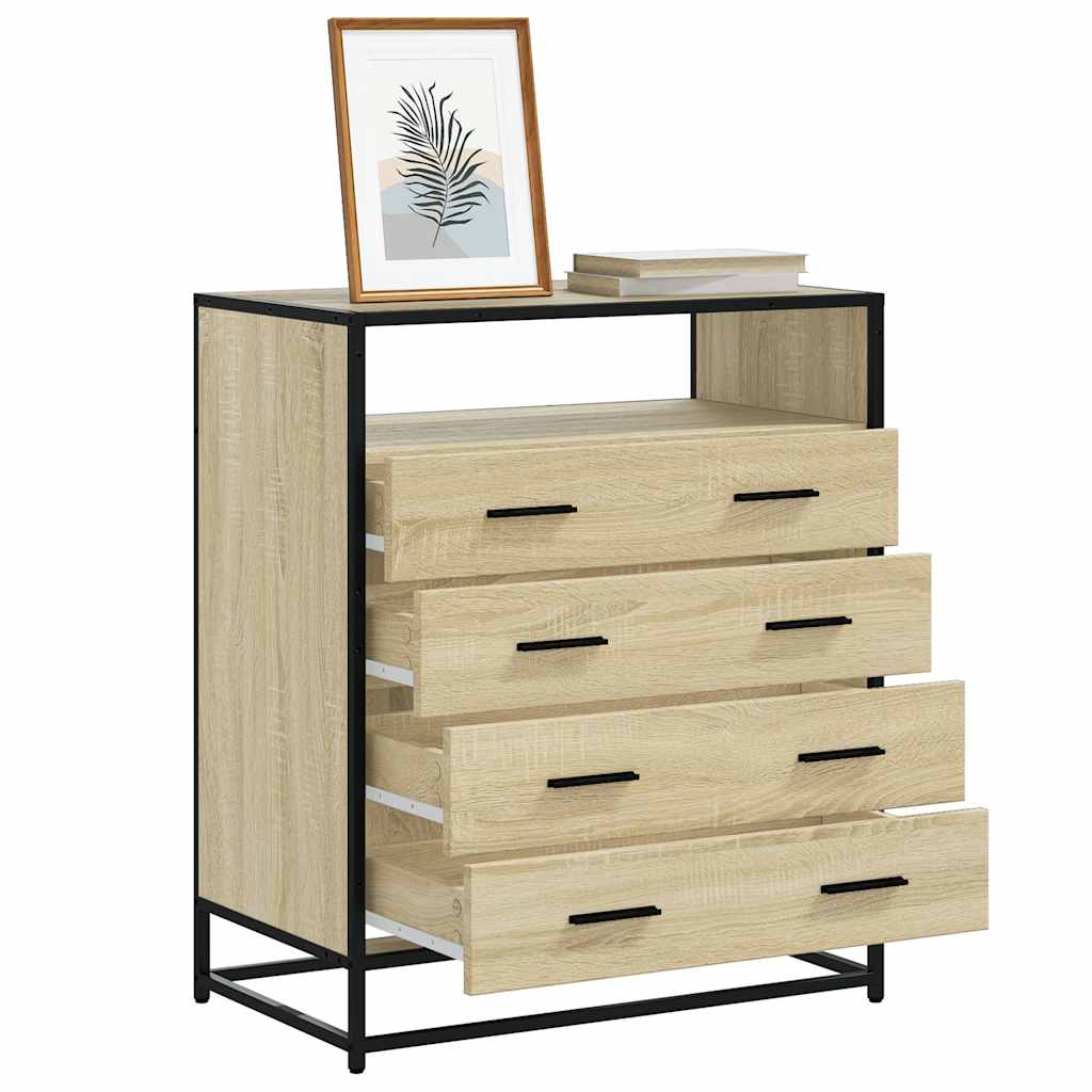 Dulap cu sertare, stejar sonoma, 70x41x70 cm, lemn compozit — imaginea 2