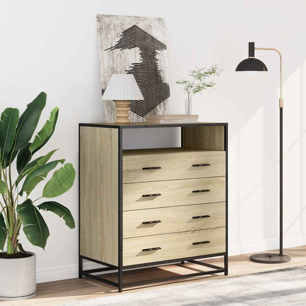 Dulap cu sertare, stejar sonoma, 70x41x70 cm, lemn compozit — imaginea 3