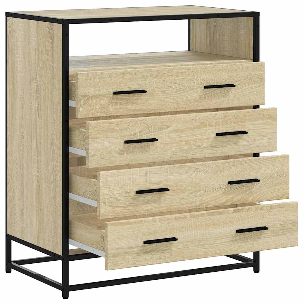 Dulap cu sertare, stejar sonoma, 70x41x70 cm, lemn compozit — imaginea 5