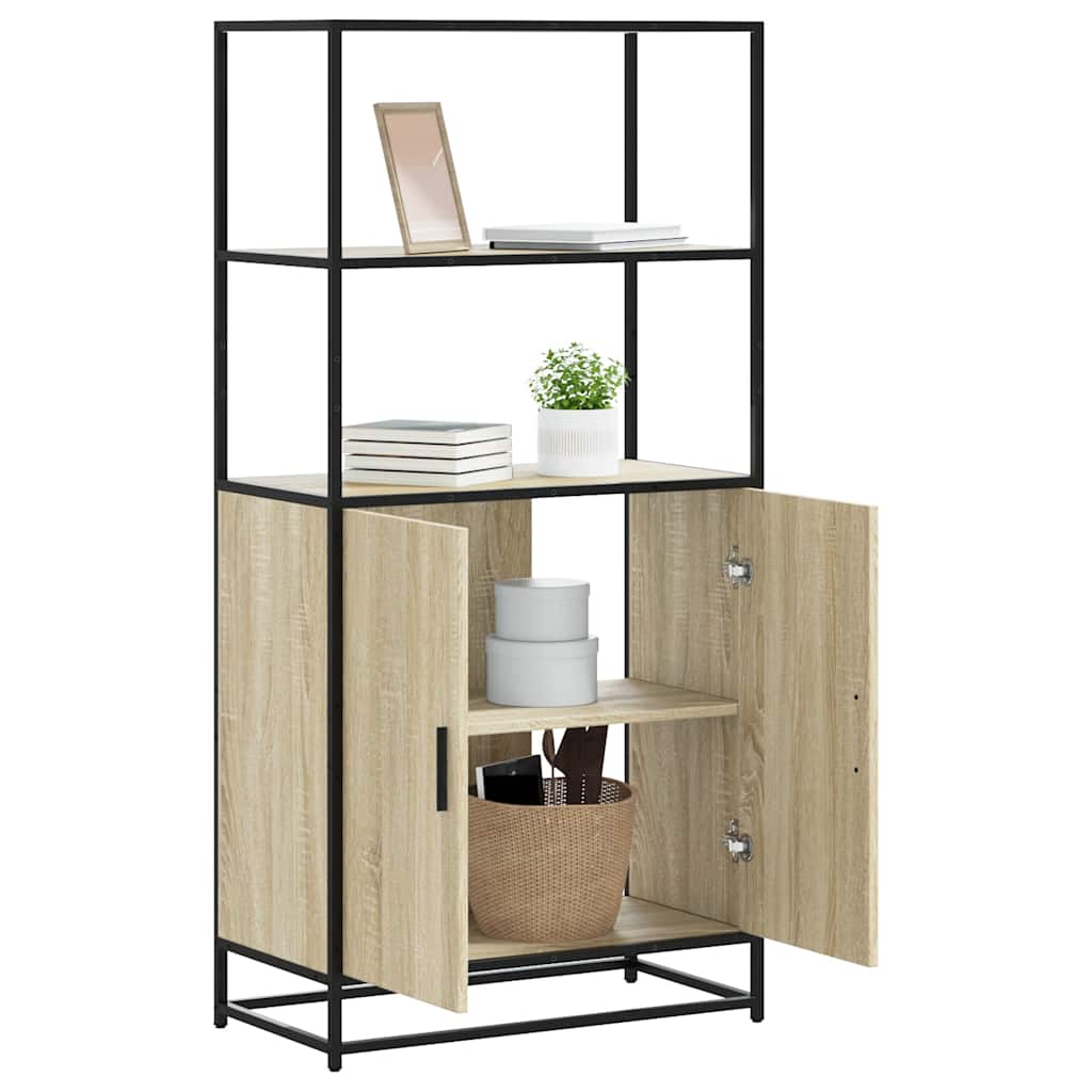 Dulapuru Stejar Sonoma 68x35x139 cm lemn si metal prelucrat — imaginea 2