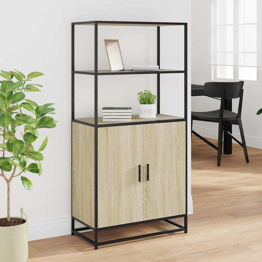 Dulapuru Stejar Sonoma 68x35x139 cm lemn si metal prelucrat — imaginea 3