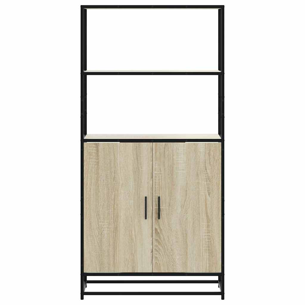 Dulapuru Stejar Sonoma 68x35x139 cm lemn si metal prelucrat — imaginea 4