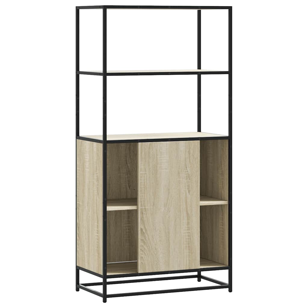 Dulapuru Stejar Sonoma 68x35x139 cm lemn si metal prelucrat — imaginea 6