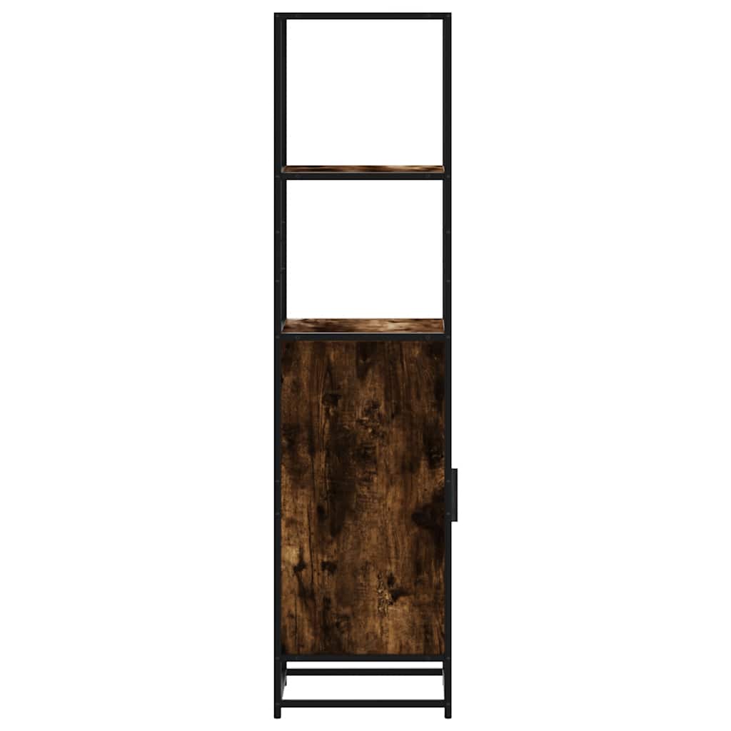 Dulapuru stejar afumat 35,5x35x139 cm lemn si metal prelucrat — imaginea 6