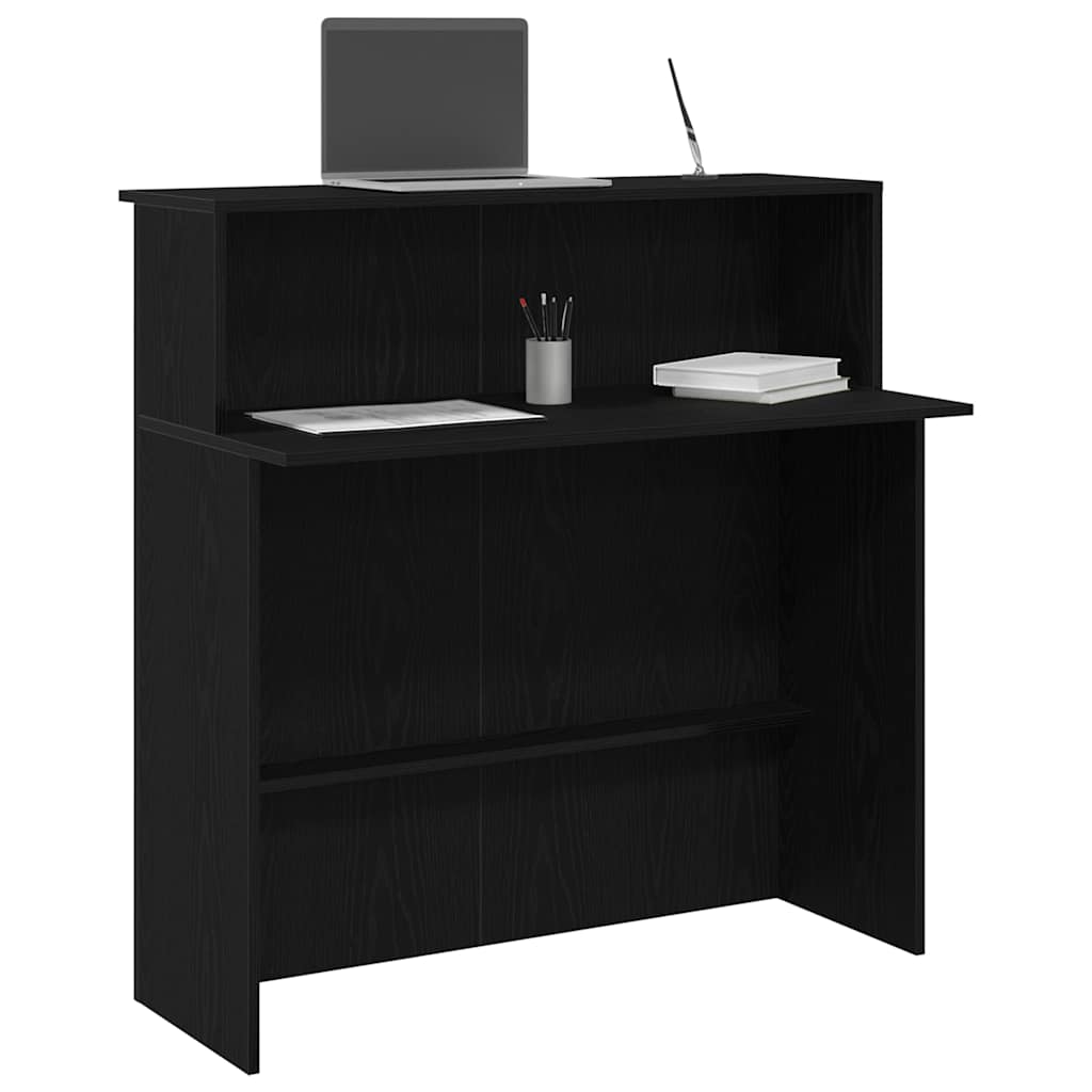 Birou de receptie negru 100x50x103,5 cm Lemn prelucrat - 1 | YEO