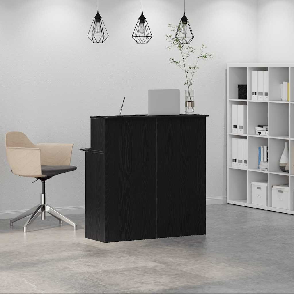Birou de receptie negru 100x50x103,5 cm Lemn prelucrat - 2 | YEO