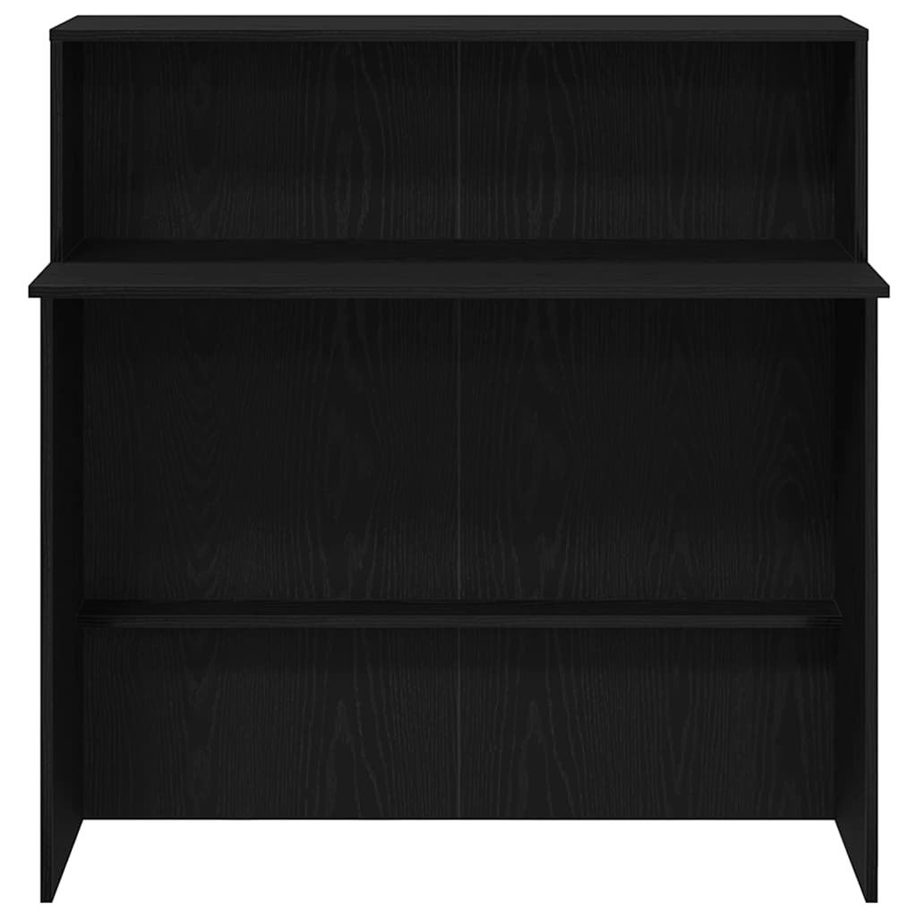 Birou de receptie negru 100x50x103,5 cm Lemn prelucrat - 4 | YEO