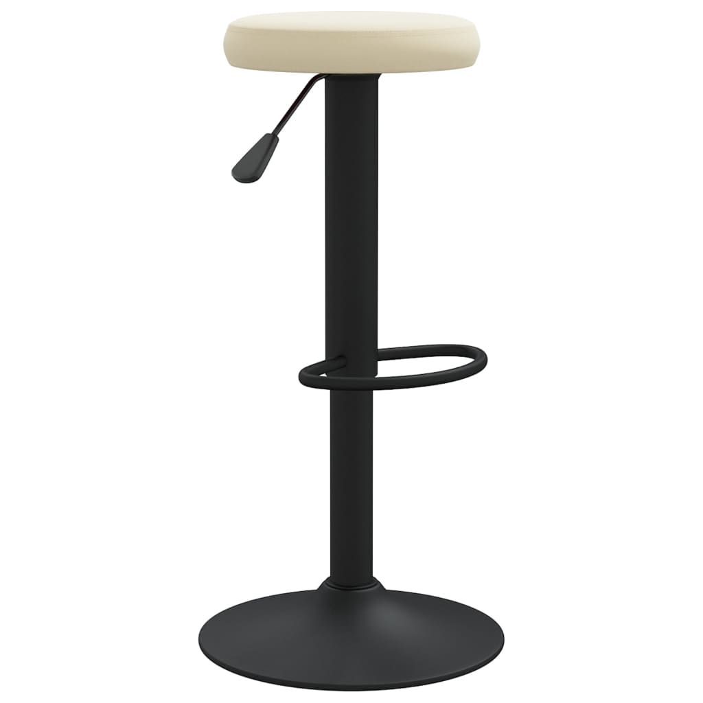 Scaune de bar, 2 buc., crem, catifea — imaginea 4