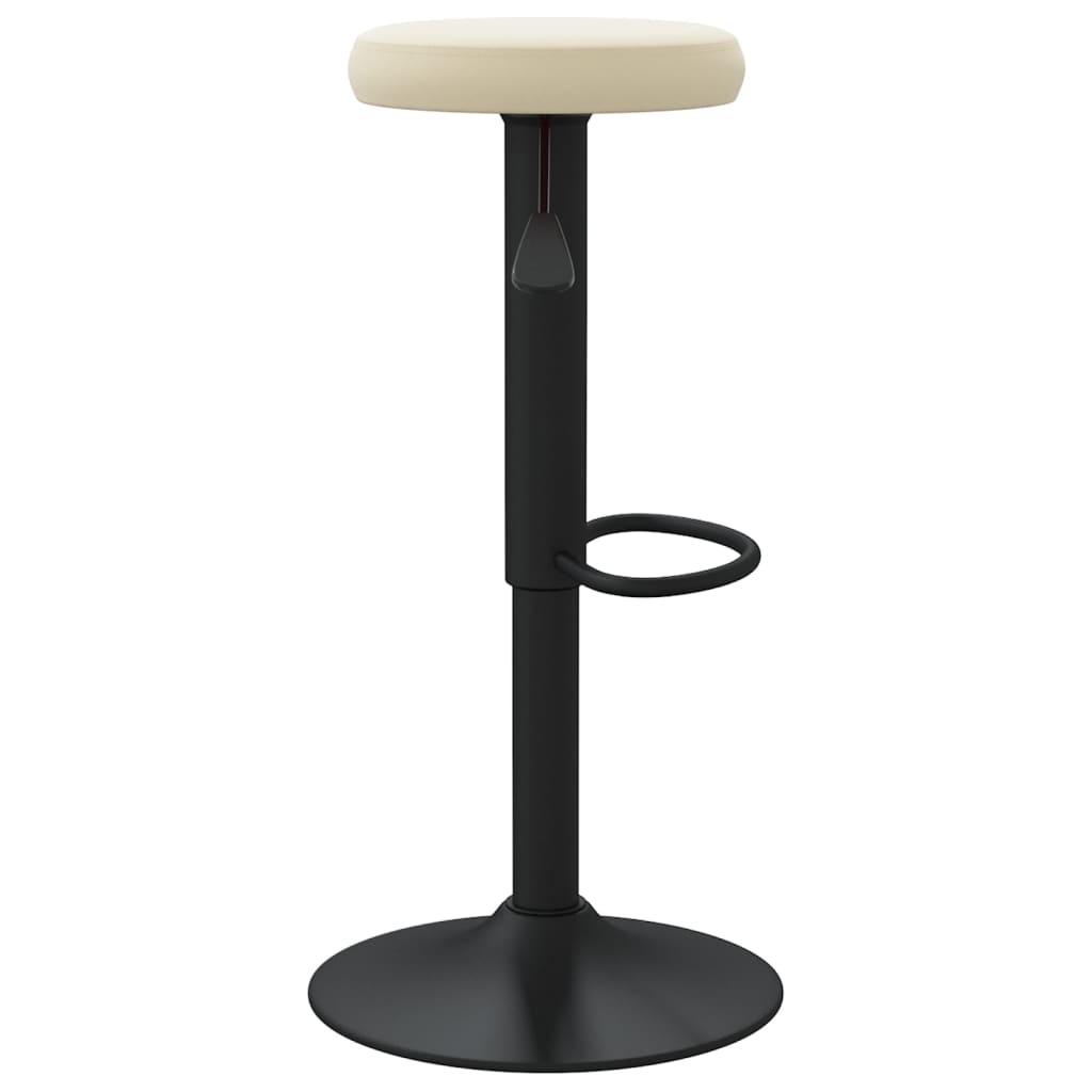 Scaune de bar, 2 buc., crem, catifea — imaginea 5