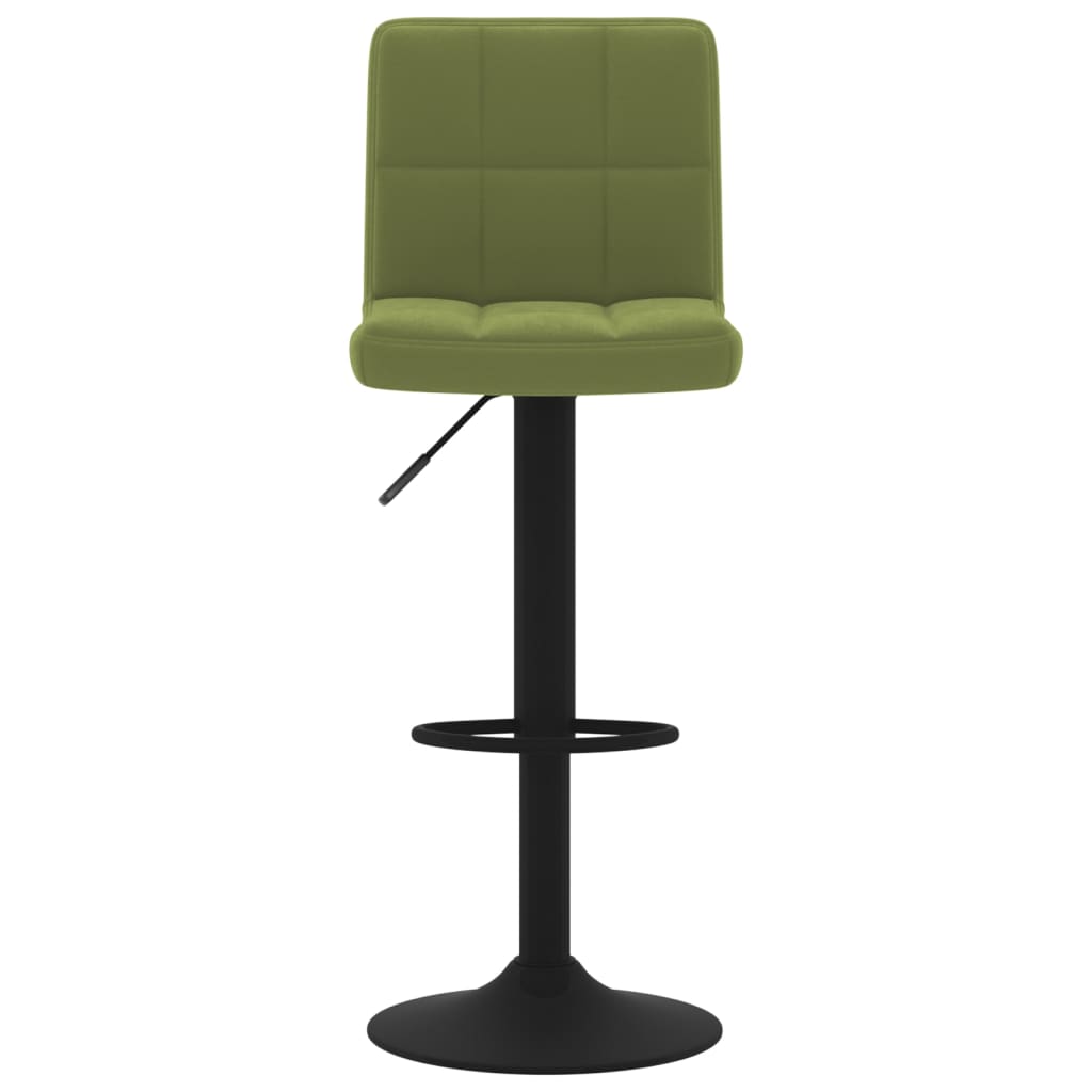 Scaune de bar, 2 buc., verde deschis, catifea — imaginea 4