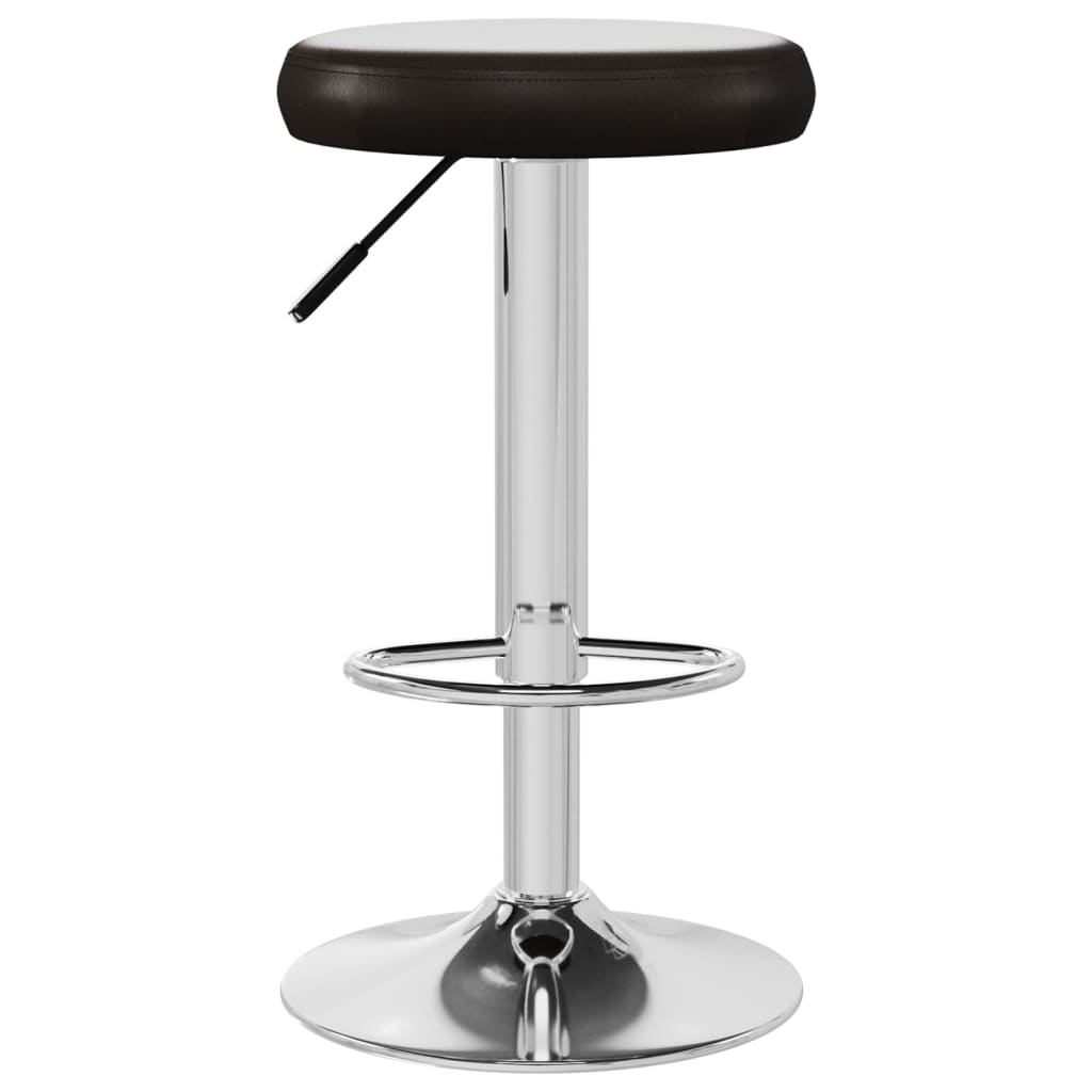 Scaune de bar, 2 buc., maro, piele ecologica — imaginea 4