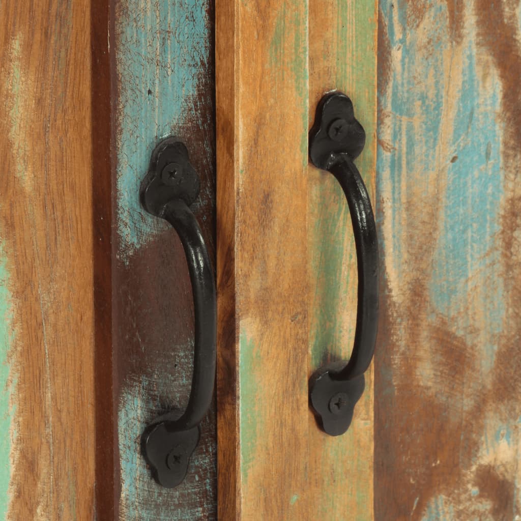 Servanta cu 2 usi, 55x30x70 cm, lemn masiv reciclat — imaginea 8