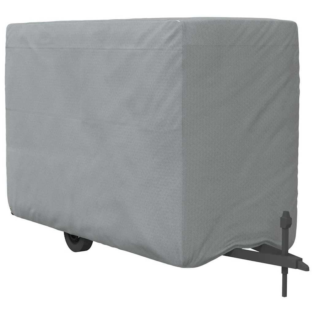 Husa remorca pentru cai gri 396x178x250 cm tesatura netesa
