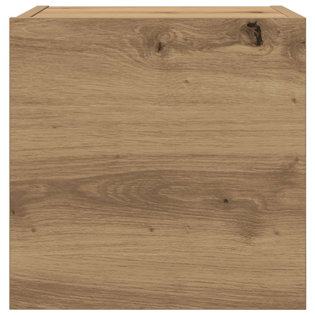Dulapuri TV montaj perete 2 buc. stejar artizanal 30,5x30x30 cm — imaginea 5