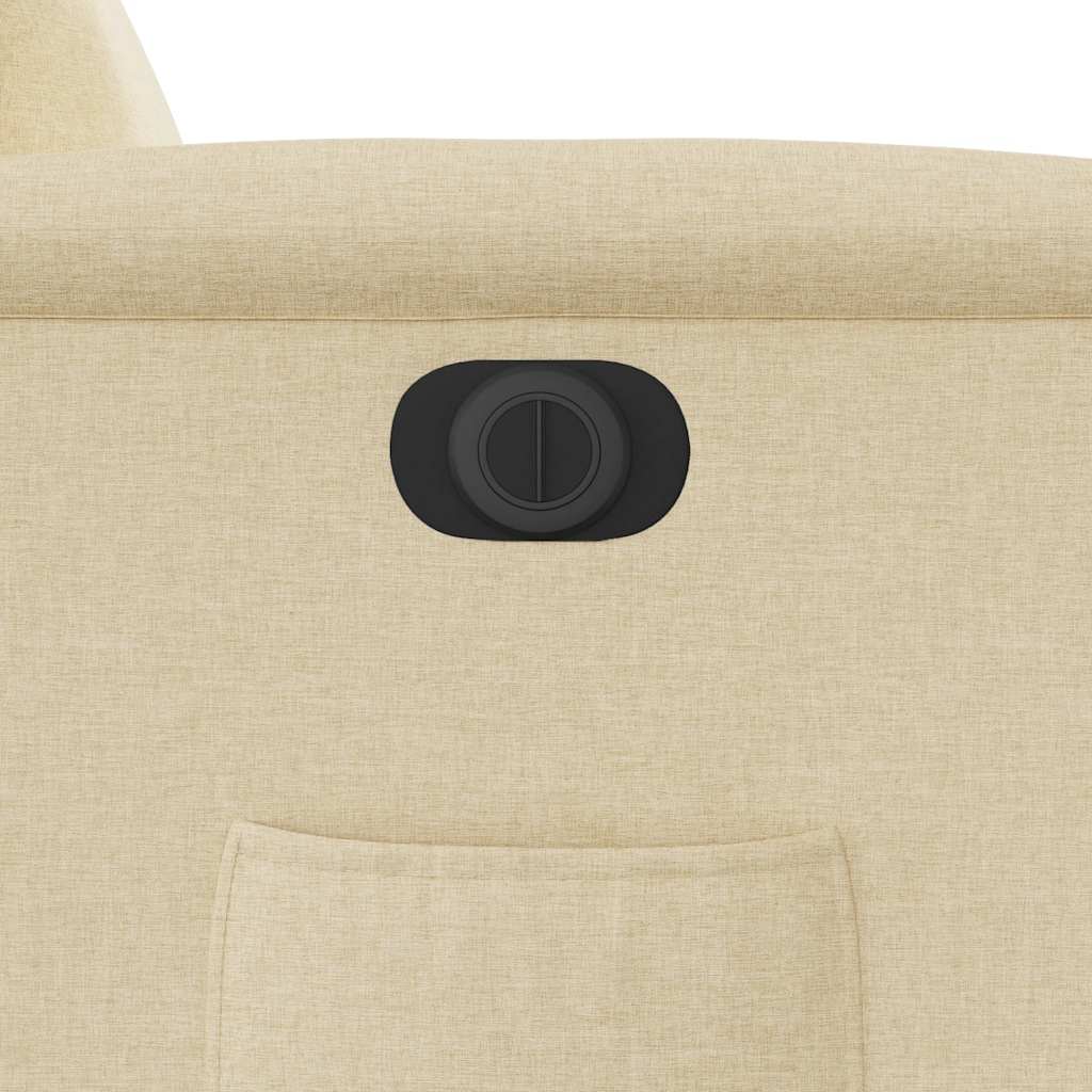 Fotoliu rabatabil electric, crem, material textil — imaginea 12