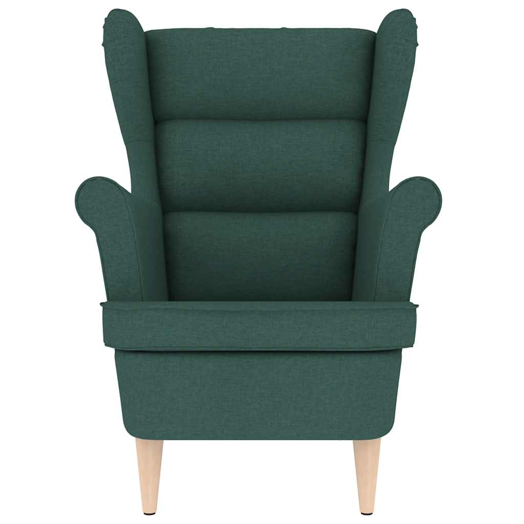Fotoliu, verde inchis, 74x84x100 cm, textil — imaginea 4