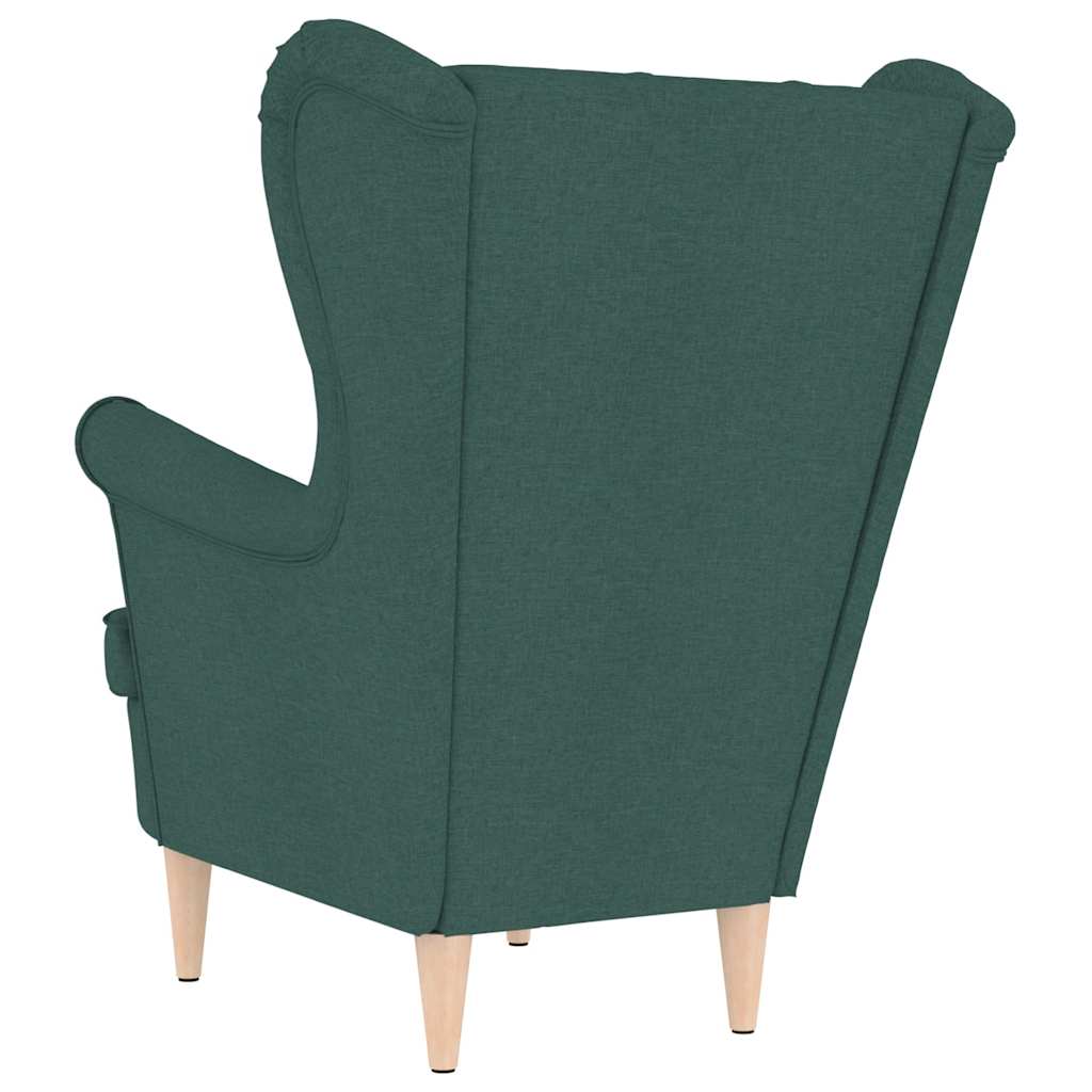 Fotoliu, verde inchis, 74x84x100 cm, textil — imaginea 6