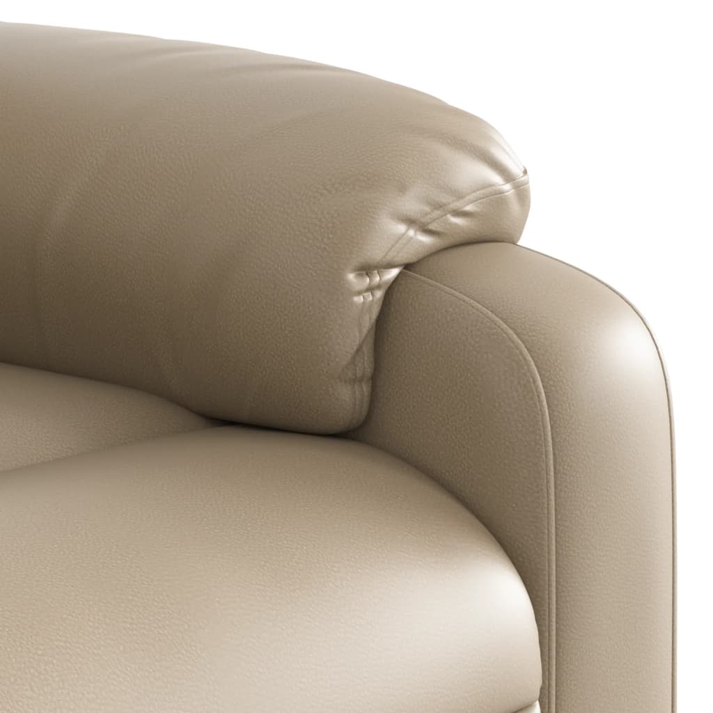 Fotoliu rabatabil electric cu ridicare, cappuccino — imaginea 11