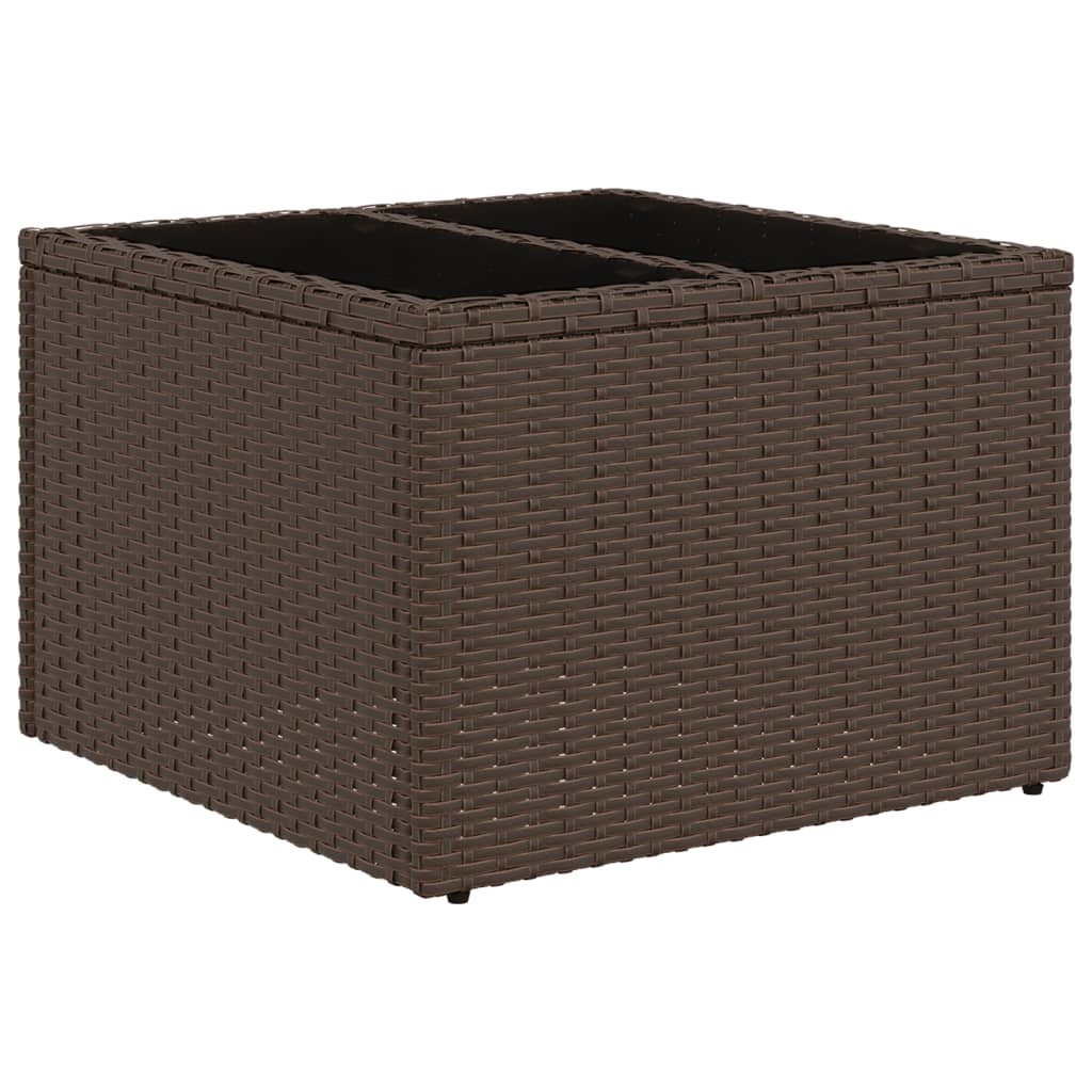 Set canapele de gradina cu perne, 12 piese, maro, poliratan — imaginea 6