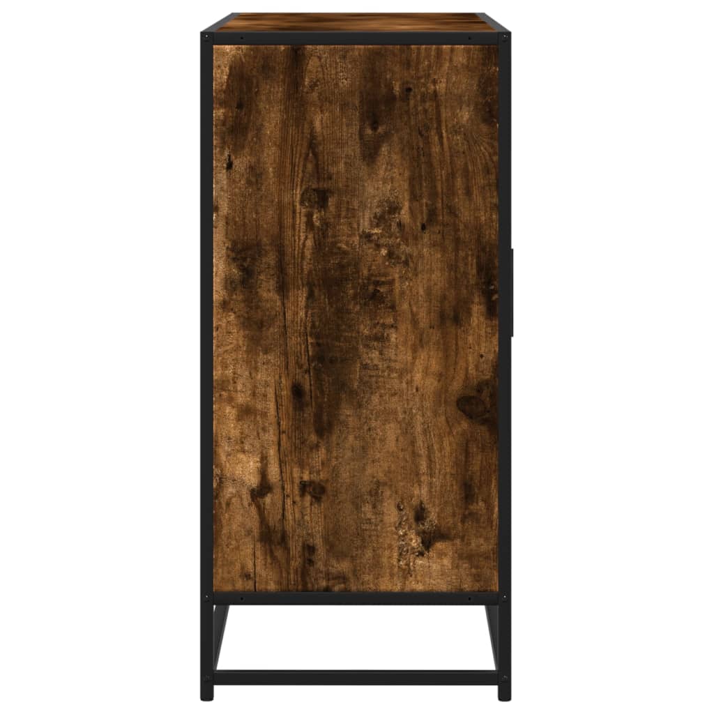 Servanta, stejar fumuriu, 92x35x76 cm, lemn compozit — imaginea 5
