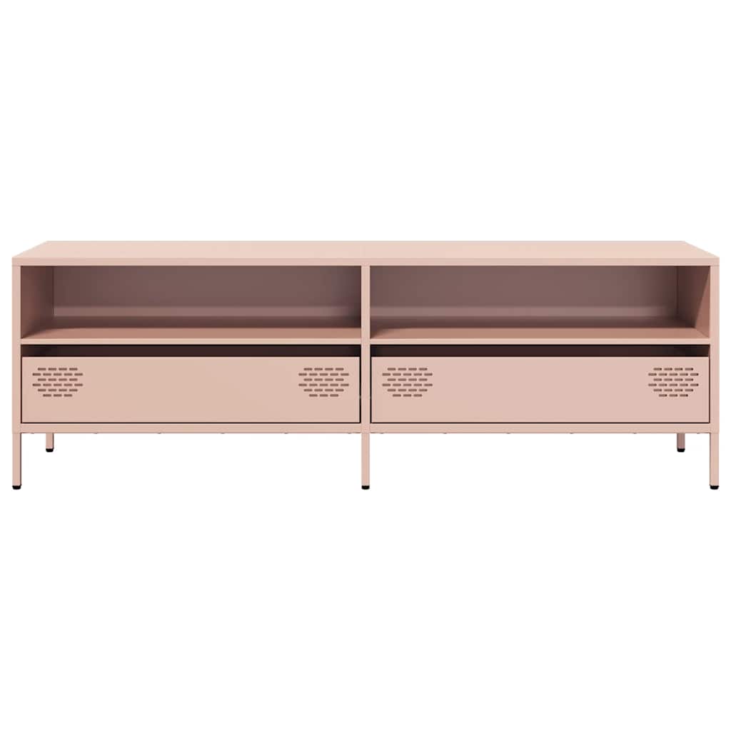 Dulap TV, roz, 135x39x43,5 cm, otel laminat la rece — imaginea 4