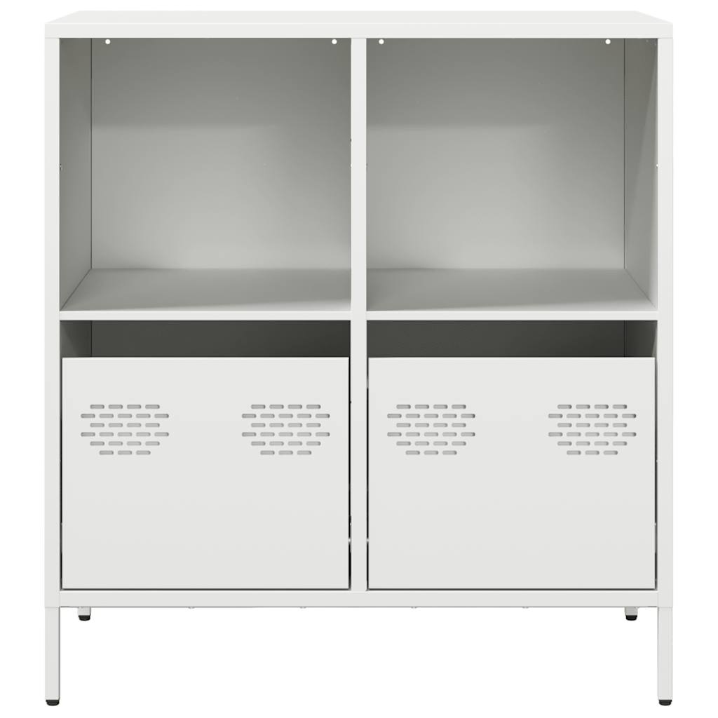 Dulap, alb, 68x39x73,5 cm, otel laminat la rece — imaginea 4