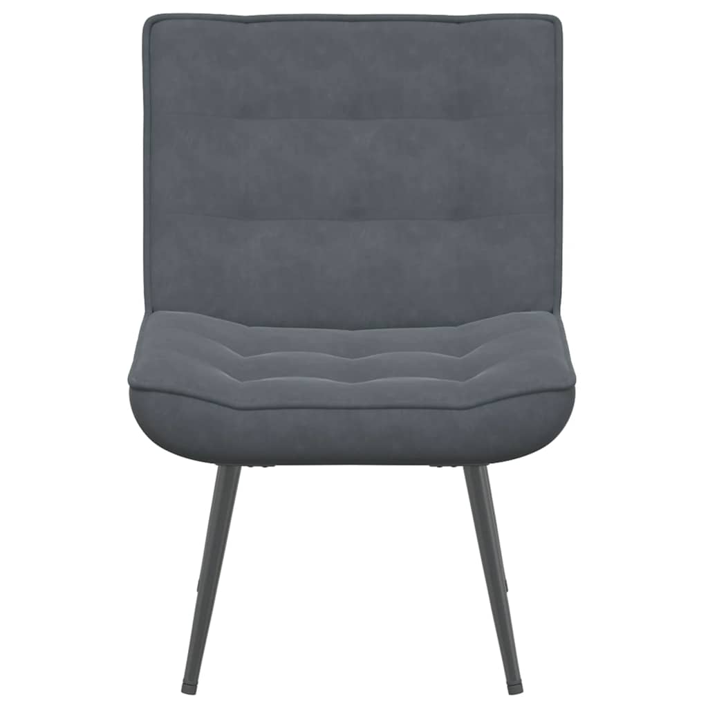Scaun de relaxare gri inchis 64x74x84 cm catifea — imaginea 4